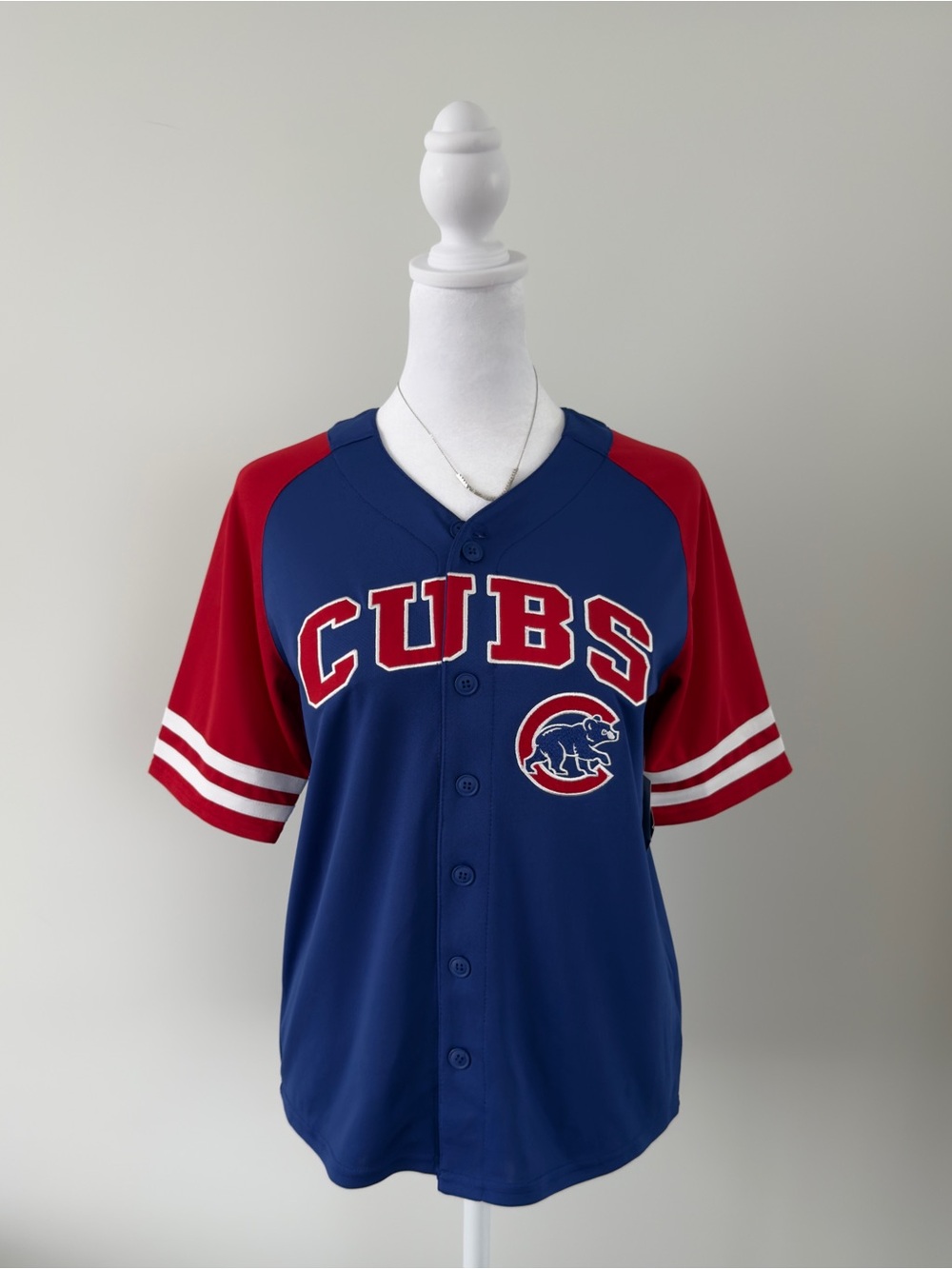 Genuine Merchandise Cubs Kids Button-Front Jersey in Navy & Red